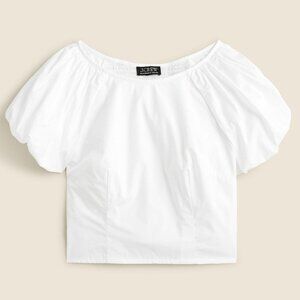 J. Crew‎ Regenerative Cotton Top Womens 4 White Cottagecore Grannycore Crisp NWD